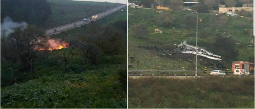بالفيديو والصور.. هكذا أُسقطت طائرة الـ_أف 16_ الإسرائيلية في الجولان المحتل