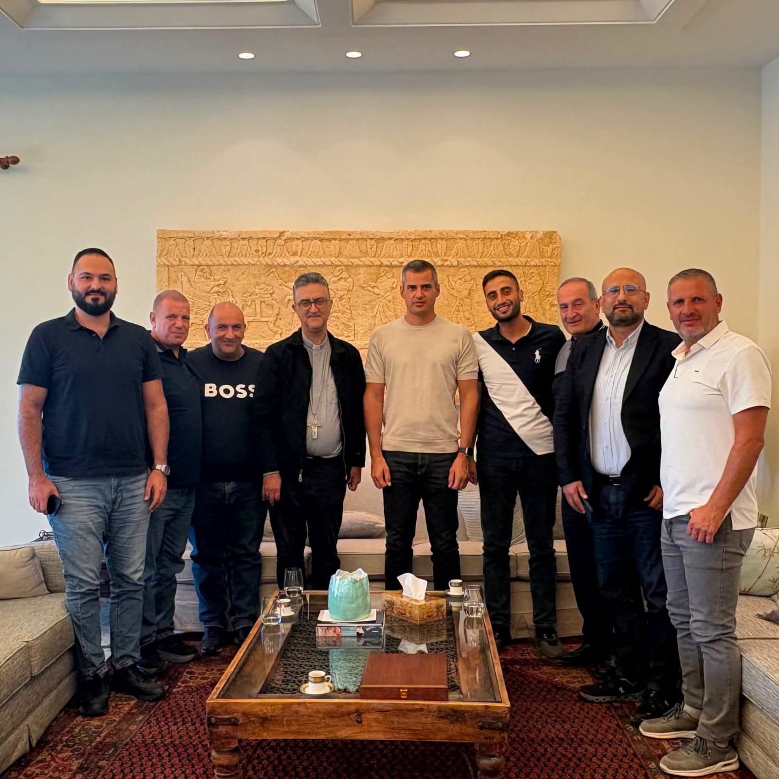 A delegation from Al Salam Club’s management visits Tony Frangieh in appreciation of his continued support for the club